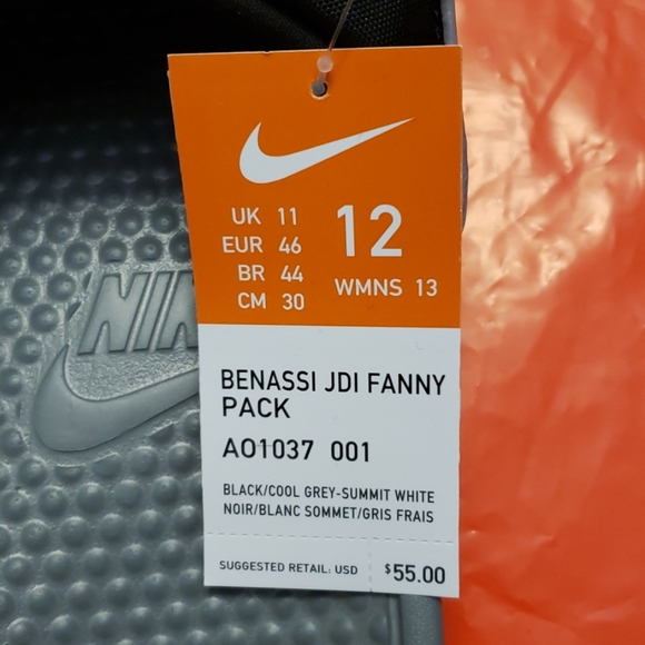 Nike Benassi JDI Fanny Pack Slide Sandals size 13 - Picture 6 of 7